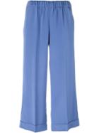 P.a.r.o.s.h. Sechiny Trousers, Women's, Size: Xs, Blue, Silk/spandex/elastane