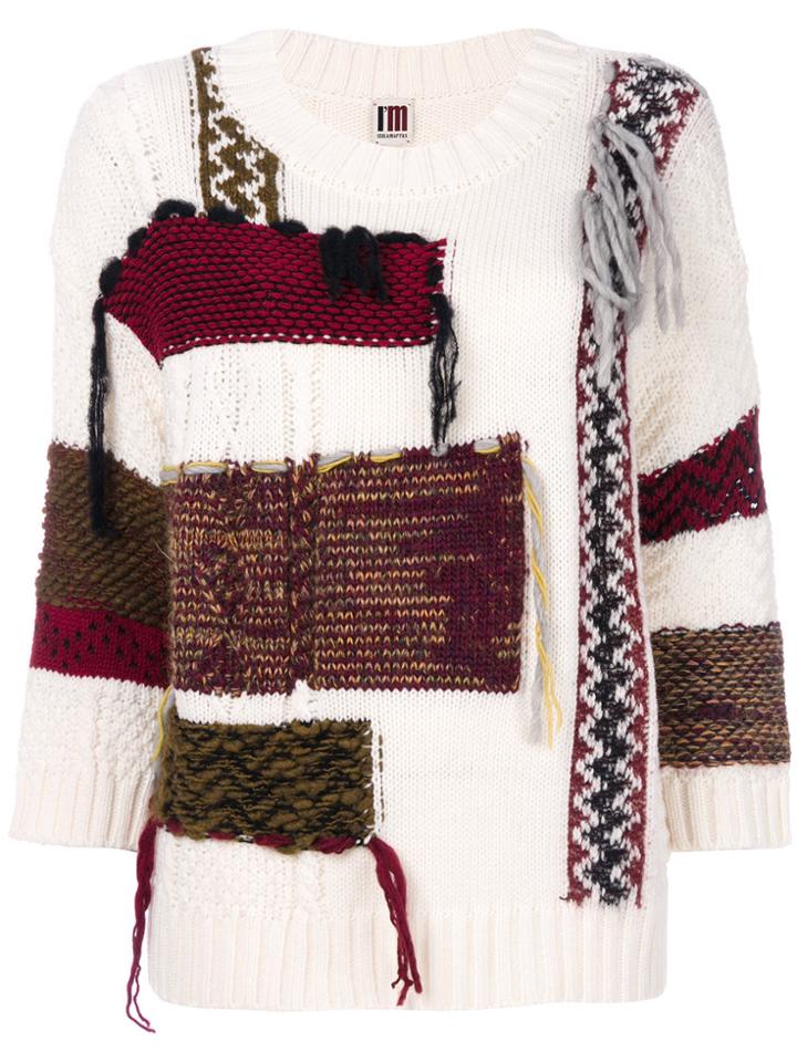 I'm Isola Marras Oversized Patchwork Effect Jumper - Multicolour