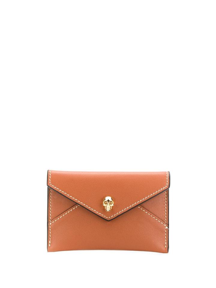 Alexander Mcqueen Envelope Shaped Card Holder - Brown