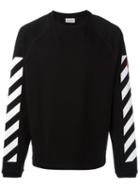 Moncler X Off-white Printed Sweatshirt, Men's, Size: Small, Black, Cotton
