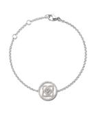 De Beers 18kt White Gold Enchanted Lotus Openwork Diamond Bracelet -