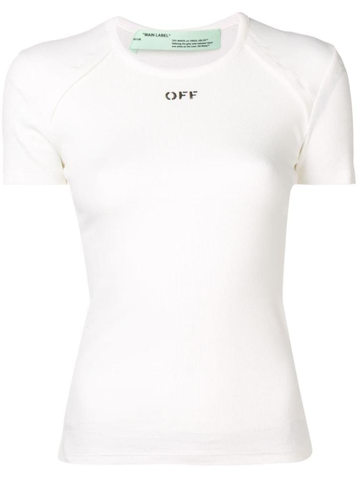 Off-white Fitted Logo T-shirt