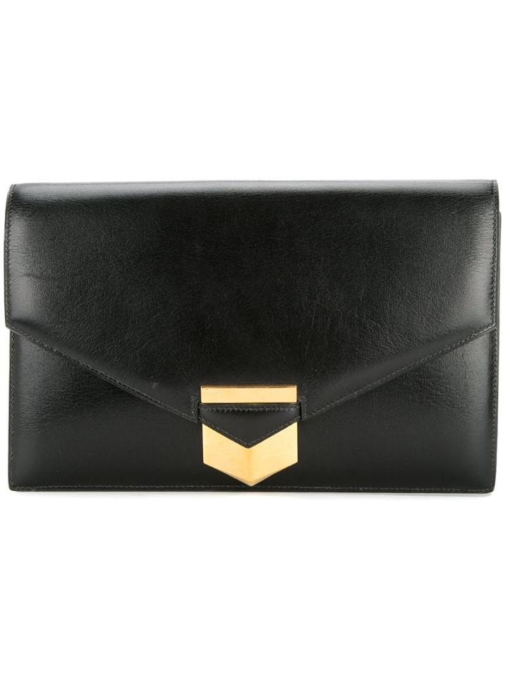 Hermès Pre-owned Clasped Clutch Bag - Black