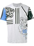 Kenzo Multi Icon T-shirt, Men's, Size: Xs, Grey, Cotton