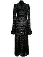 Oscar De La Renta Turtleneck Knitted Dress - Black
