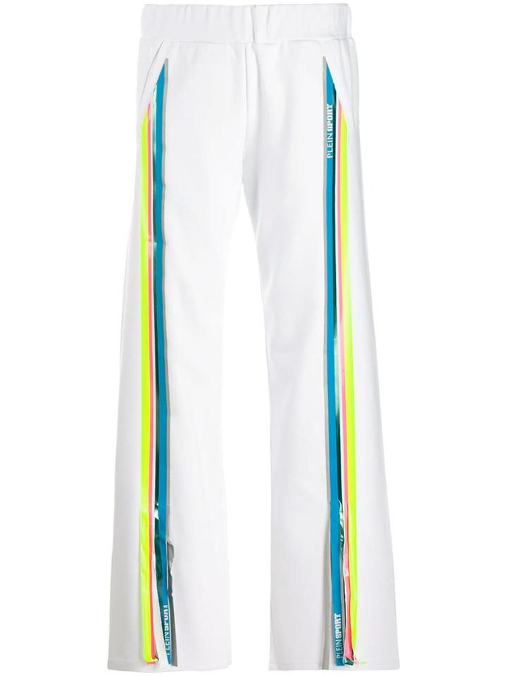 Plein Sport Logo Bands Track Pants - White