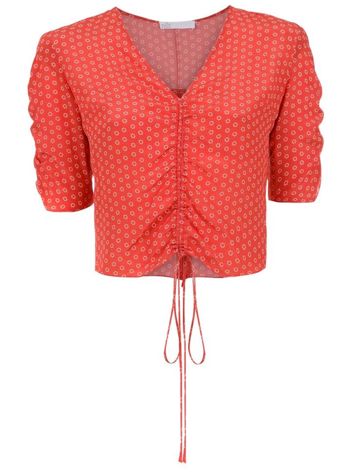 Nk Printed Cropped Top - Red