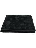 Alexander Mcqueen Logo Beach Towel - Black