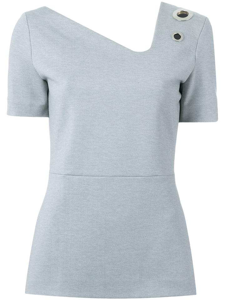 Gloria Coelho - Eyelets Top - Women - Elastodiene/polyester/viscose - Pp, Grey, Elastodiene/polyester/viscose