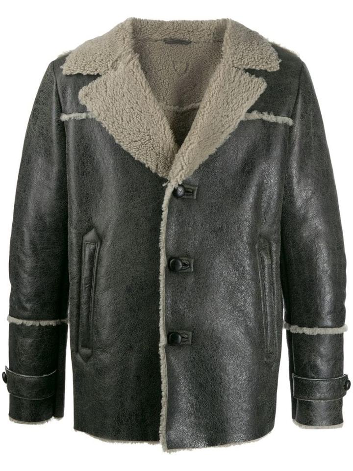 Htc Los Angeles Forest Green Shearling Jacket