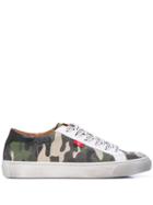 Veronica Beard Camouflage Lace-up Sneakers - Green