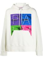 Palm Angels Graphic Print Hoodie - White