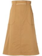 Mantu Side Button Skirt - Nude & Neutrals