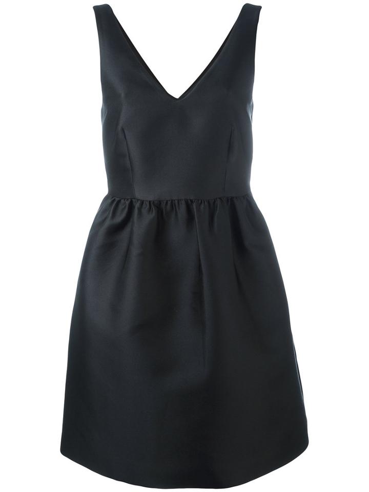 P.a.r.o.s.h. Sleeveless V-neck Dress, Women's, Size: Medium, Black, Silk/polyester/acetate/viscose