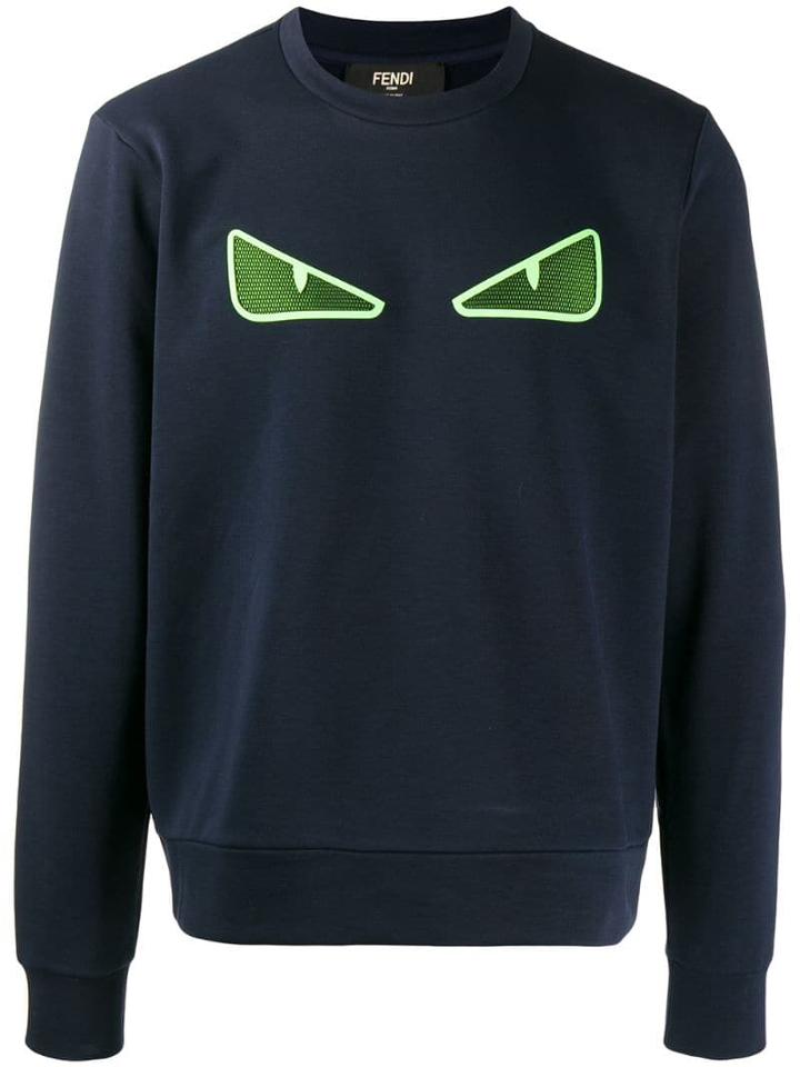 Fendi Bag Bugs Eyes Sweatshirt - Blue
