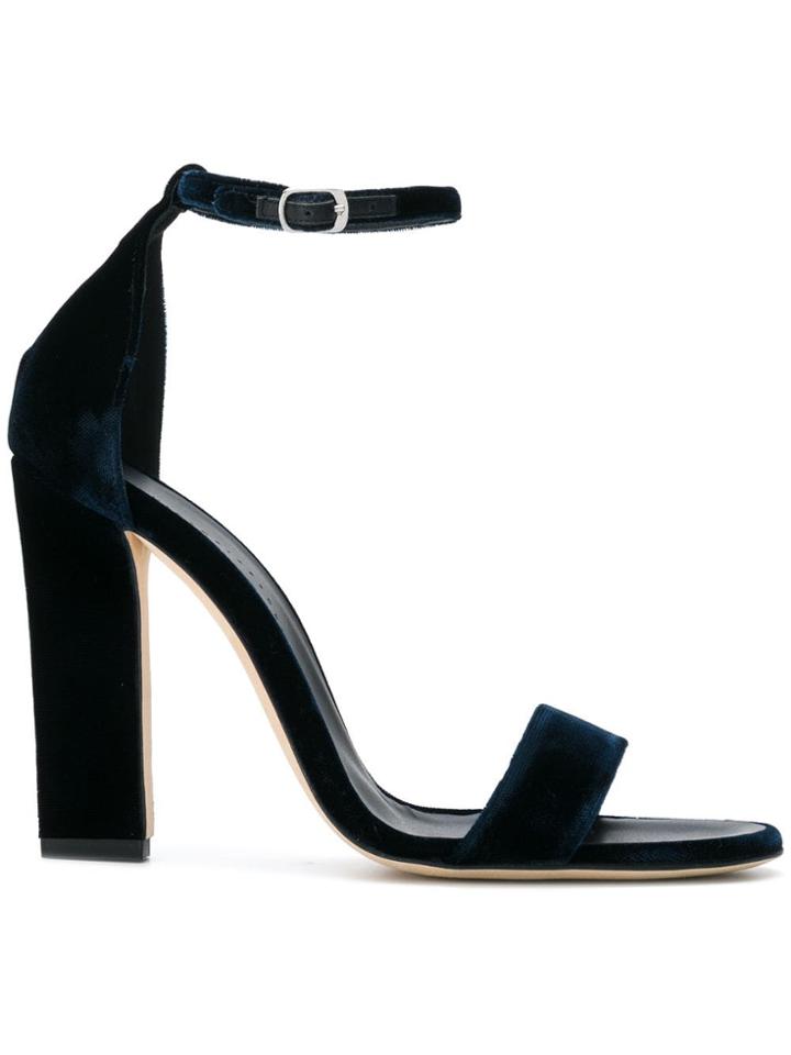 Victoria Beckham Velvet Sandals - Blue