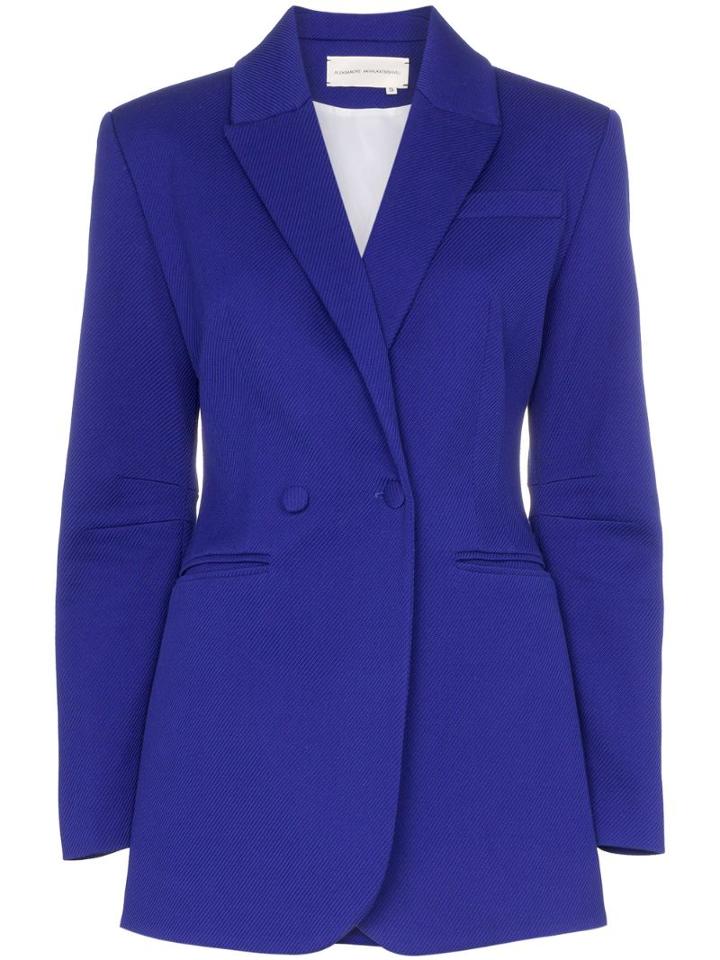 Aleksandre Akhalkatsishvili Tailored Single-breasted Blazer - Blue