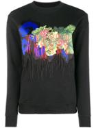 Versus Print Jersey Sweater - Black