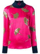 3.1 Phillip Lim - Sequin Ginkgo Top - Women - Silk/acetate/viscose - 2, Pink/purple, Silk/acetate/viscose