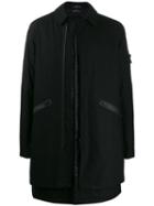 Stone Island Shadow Project Zipped Single Breasted Coat - Black