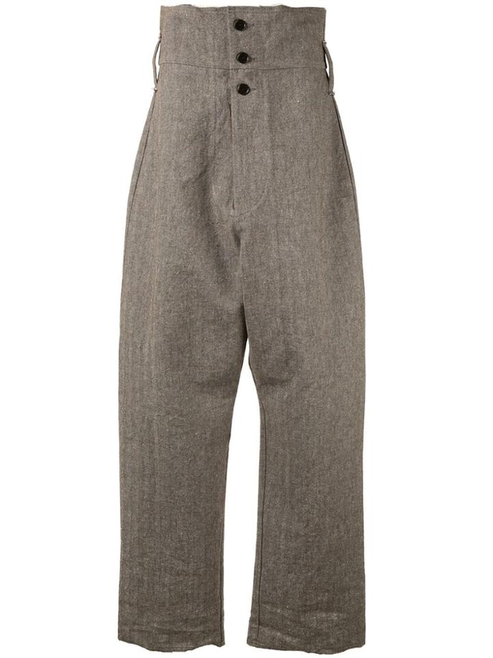 Cherevichkiotvichki High-waisted Trousers - Brown