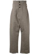 Cherevichkiotvichki High-waisted Trousers - Brown