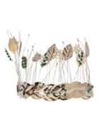 Rosantica 'pocahontas' Leaf Head Band, Women's, Grey, Brass/24kt Gold