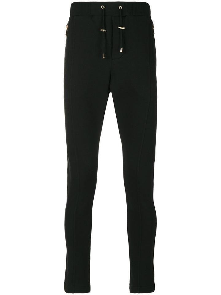 Balmain - Calecon Jogging Trousers - Men - Cotton - 46, Black, Cotton