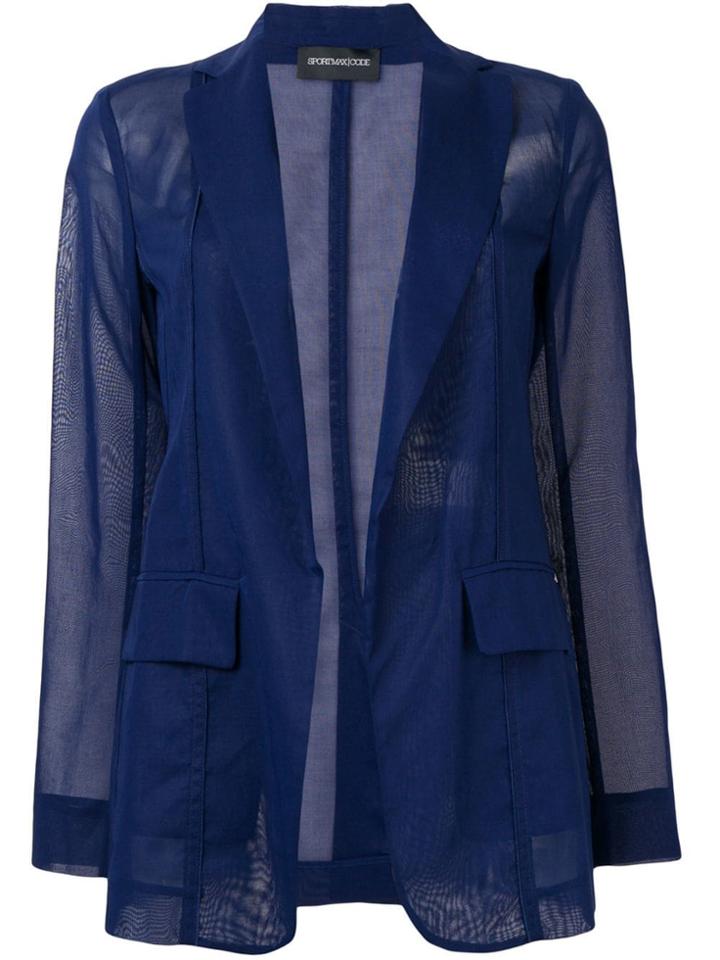 Sport Max Code Sheer Blazer Jacket - Blue