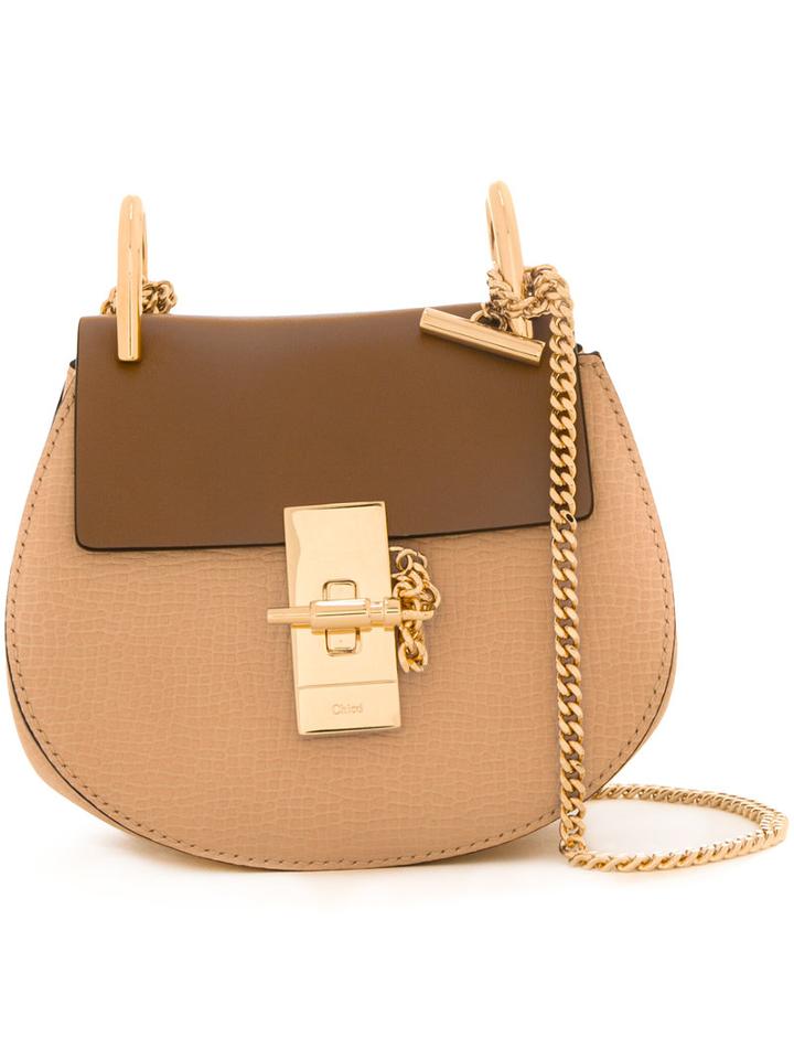 Chloé Gold-tone Chain Shoulder Bag, Women's, Nude/neutrals, Buffalo Leather