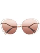 Chloé Eyewear Carlina Round-frame Sunglasses - Brown