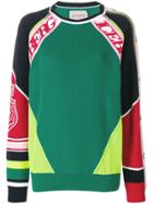 Iceberg Colour-block Logo Jumper - Green