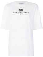 Balenciaga Bb Oversized T-shirt - White