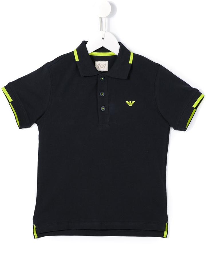 Armani Junior Logo Polo Shirt, Boy's, Size: 10 Yrs, Blue