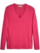 Burberry V-neck Sweater - Pink & Purple