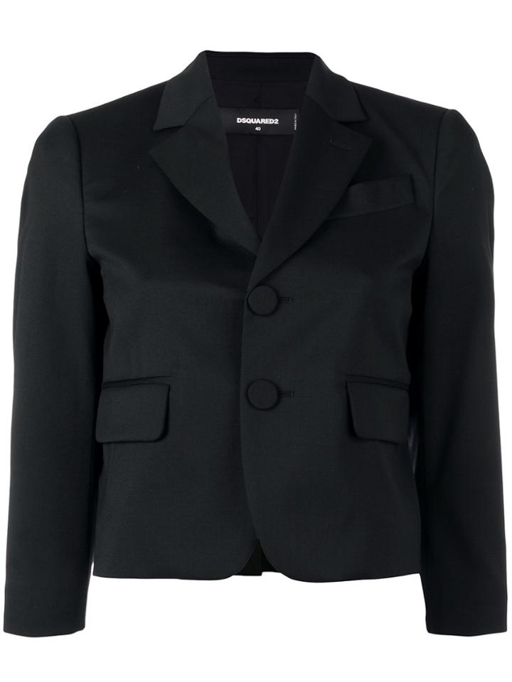 Dsquared2 Cropped Fitted Blazer - Black