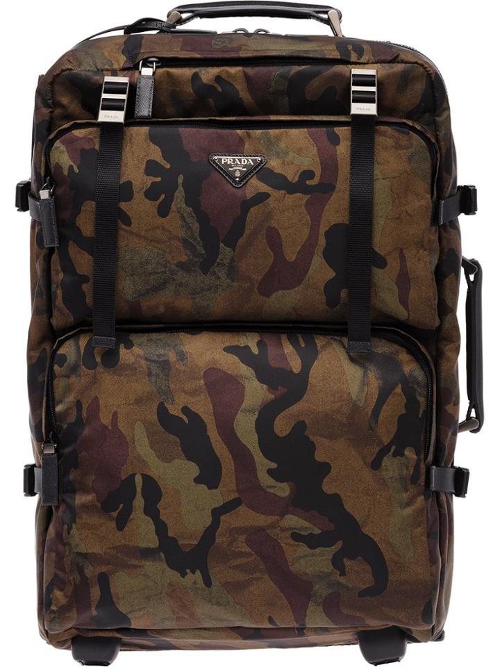 Prada Camouflage Trolley Bag - Green