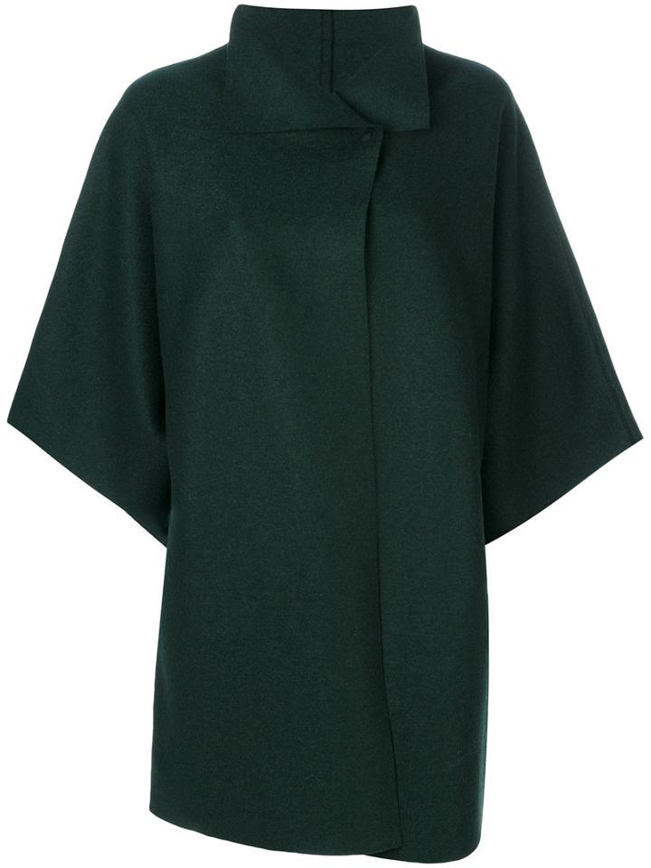 Harris Wharf London - Wrap Front Coat - Women - Virgin Wool - 44, Green, Virgin Wool