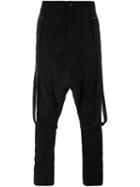 Poème Bohémien Drop Crotch Trousers, Men's, Size: 46, Black, Cotton/spandex/elastane