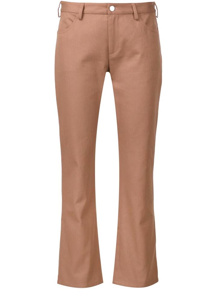 Nomia Straight Cropped Trousers, Women's, Size: 6, Nude/neutrals, Cotton
