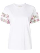 Giuseppe Di Morabito Floral Ruffle T-shirt - White