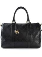 Chanel Vintage Quilted Boston Tote, Black