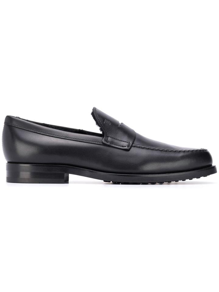 Tod's Lined Gommino Loafers - Black
