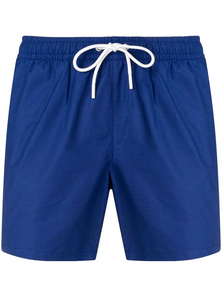 Lacoste Drawstring Waist Swim Shorts - Blue