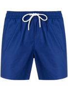 Lacoste Drawstring Waist Swim Shorts - Blue