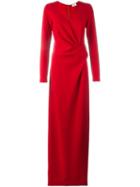 Lanvin Wrap Detail Maxi Dress, Women's, Size: 40, Red, Spandex/elastane/viscose/wool