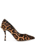 Dolce & Gabbana Leopard-print Pony Hair Pumps - Brown