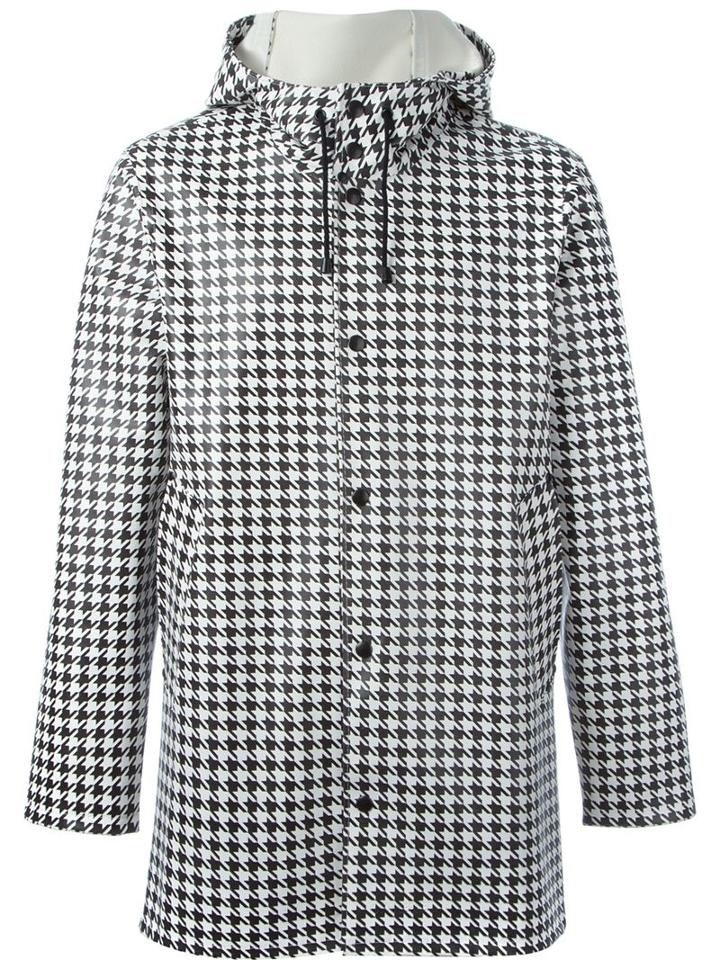 Stutterheim All Over Dogtooth Print Coat