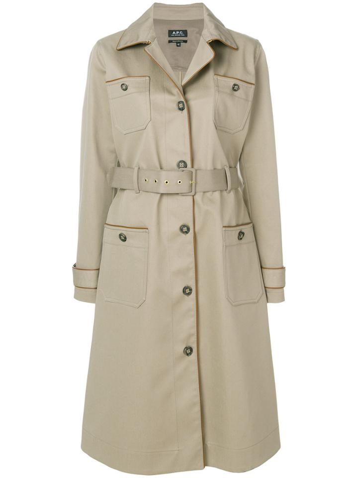 A.p.c. Classic Trench Coat - Nude & Neutrals