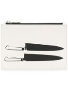 Calvin Klein 205w39nyc Knife Print Clutch Bag - White